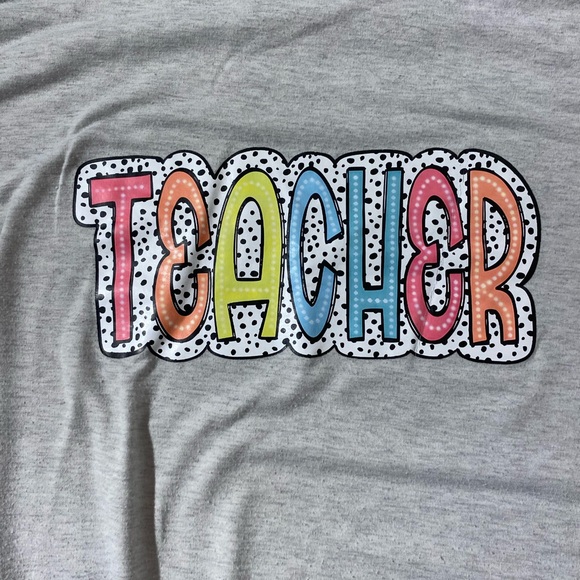 Gray Shirt with Blue Accents Teacher Design XL (NE) - Picture 6 of 8